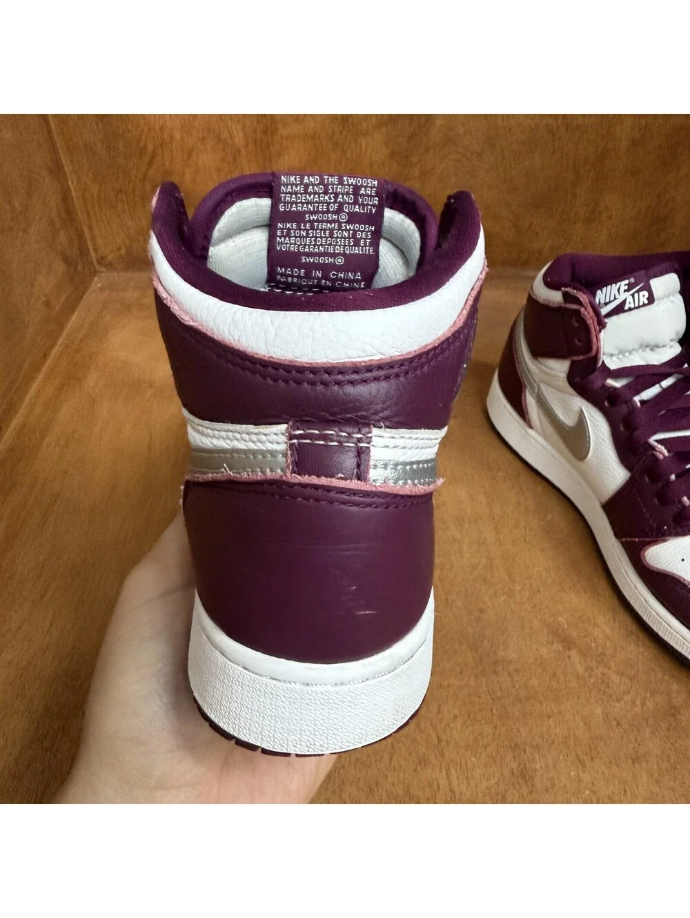Nike Air Jordan 1 Retro High OG GS Bordeaux Youth Size 5.5Y Sneakers 575441-611
